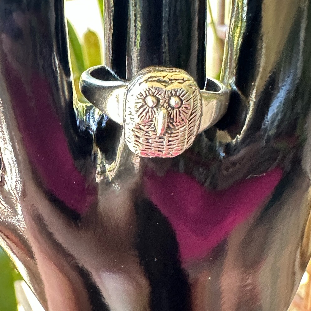 Silver Owl Ring - image 1